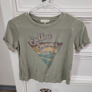 FOREVER 21 Olive Endless Summer Kids Tee